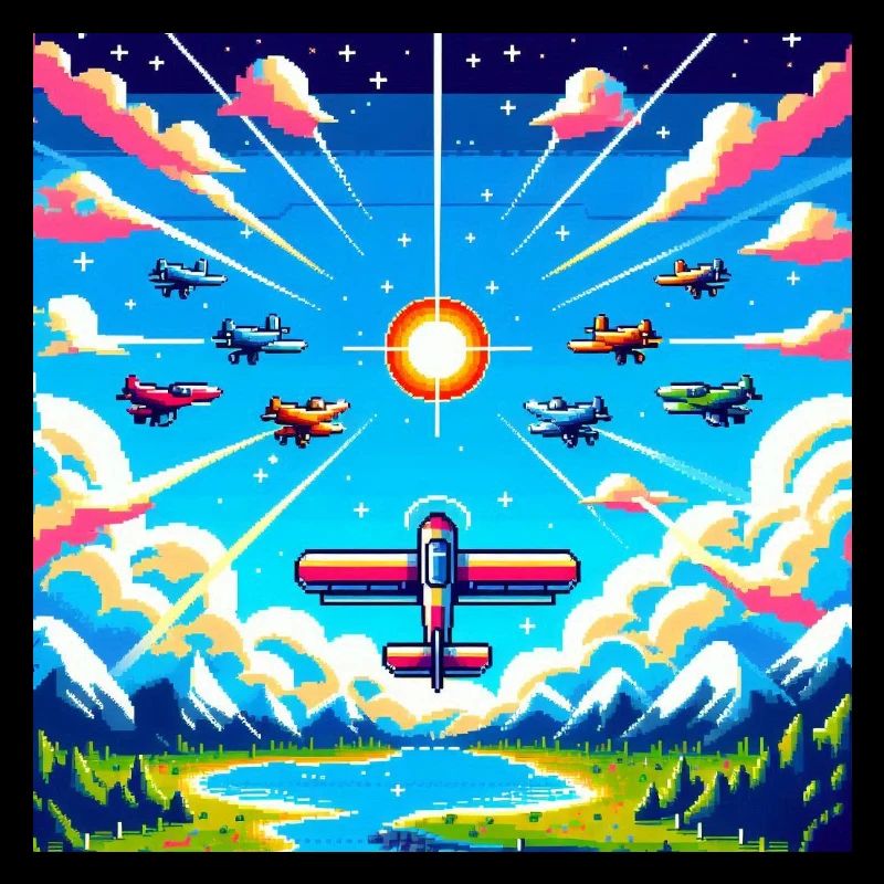 Retro Pixel flight simulator