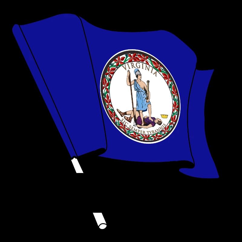 Drapeau Virginia text banner