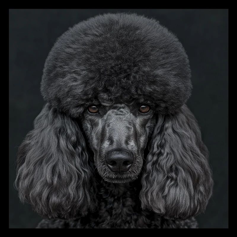 Animaux noirs - Caniche noir