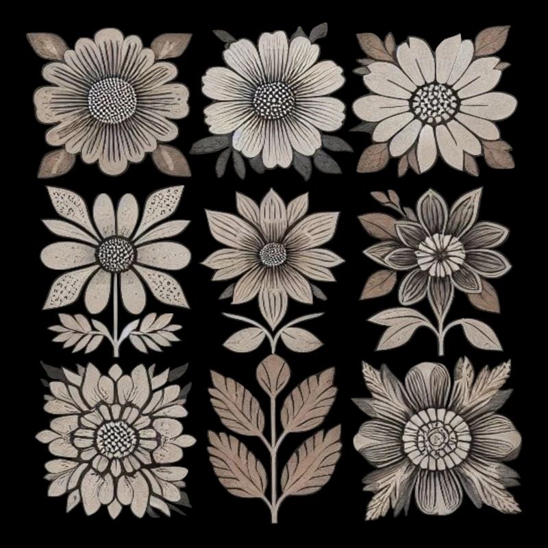 Boho Blumen Shirt aus 100% Baumwolle