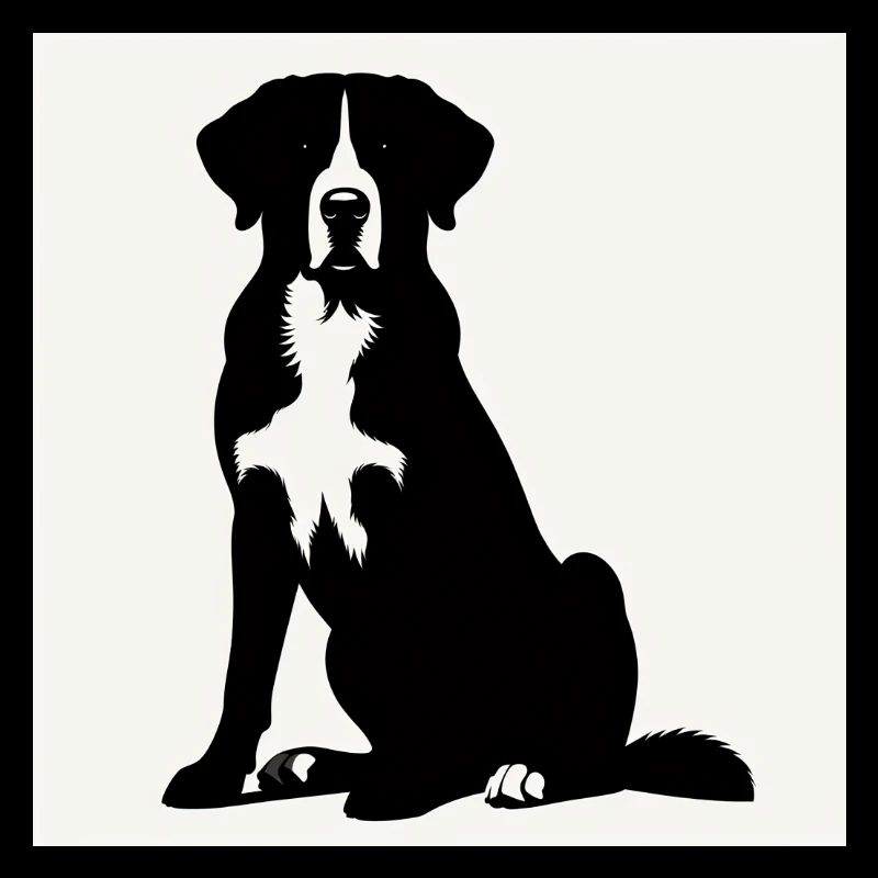 Sitzender Schweizer Sennenhund