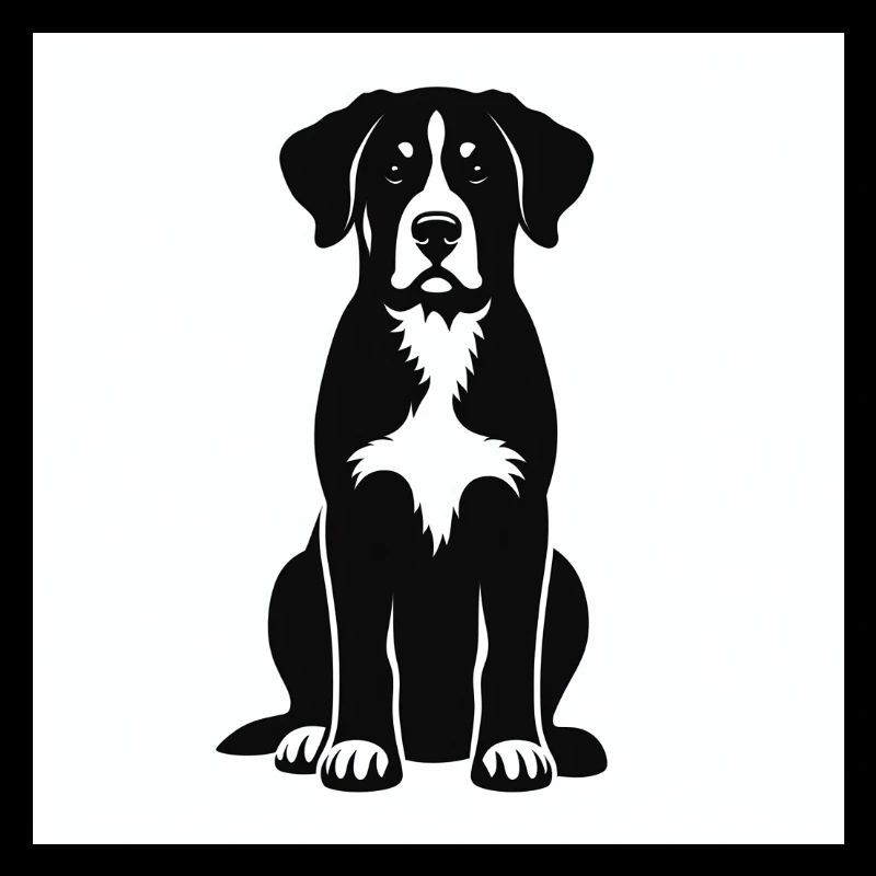 Silhouette Großer Schweizer Sennenhund