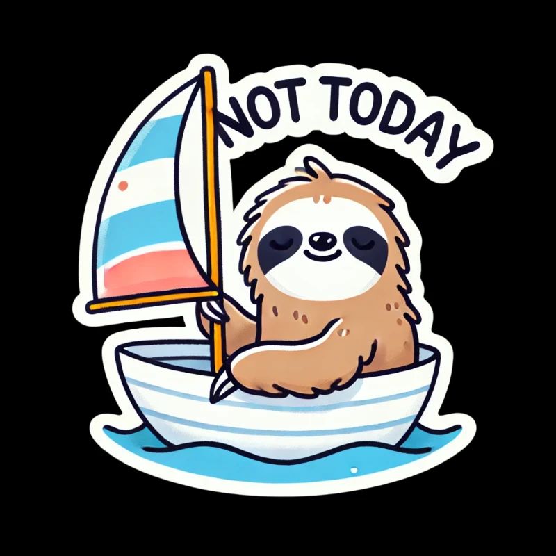 Sailing boat with sloth