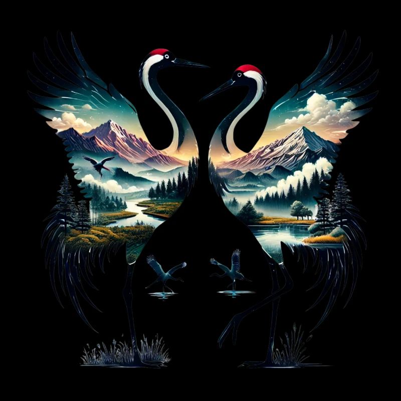 Kranich Kraniche Kranichbeobachter Kranichfeld