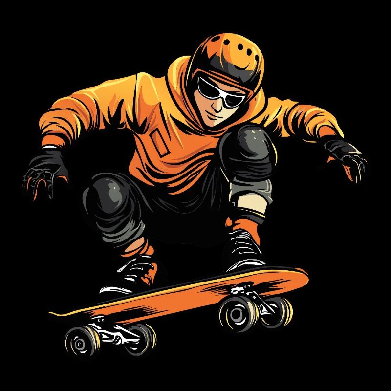 Patineur Halfpipe Skating