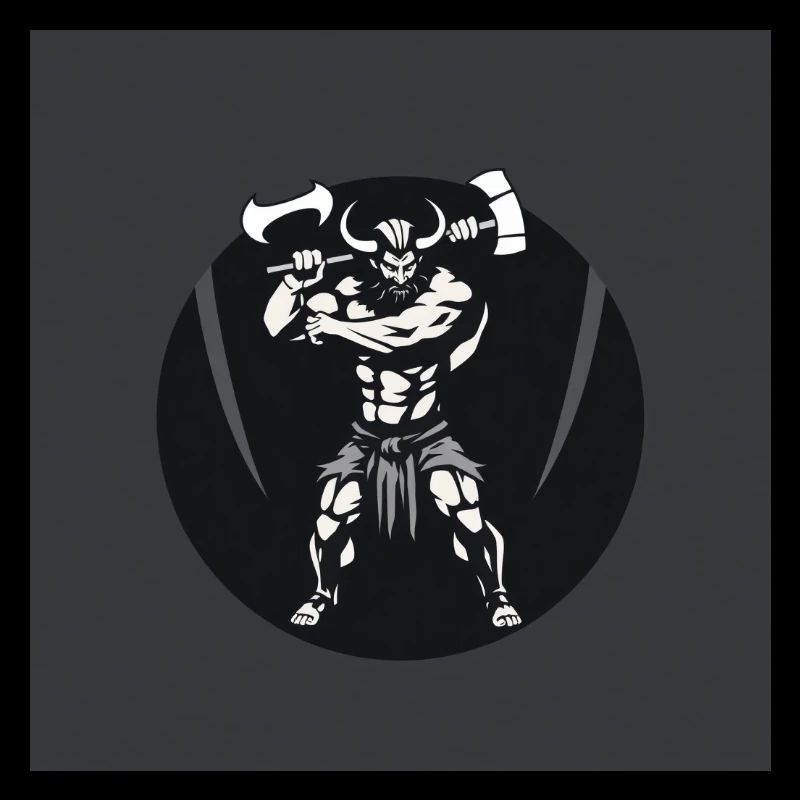 Geometric logo high contrast intense dramatic