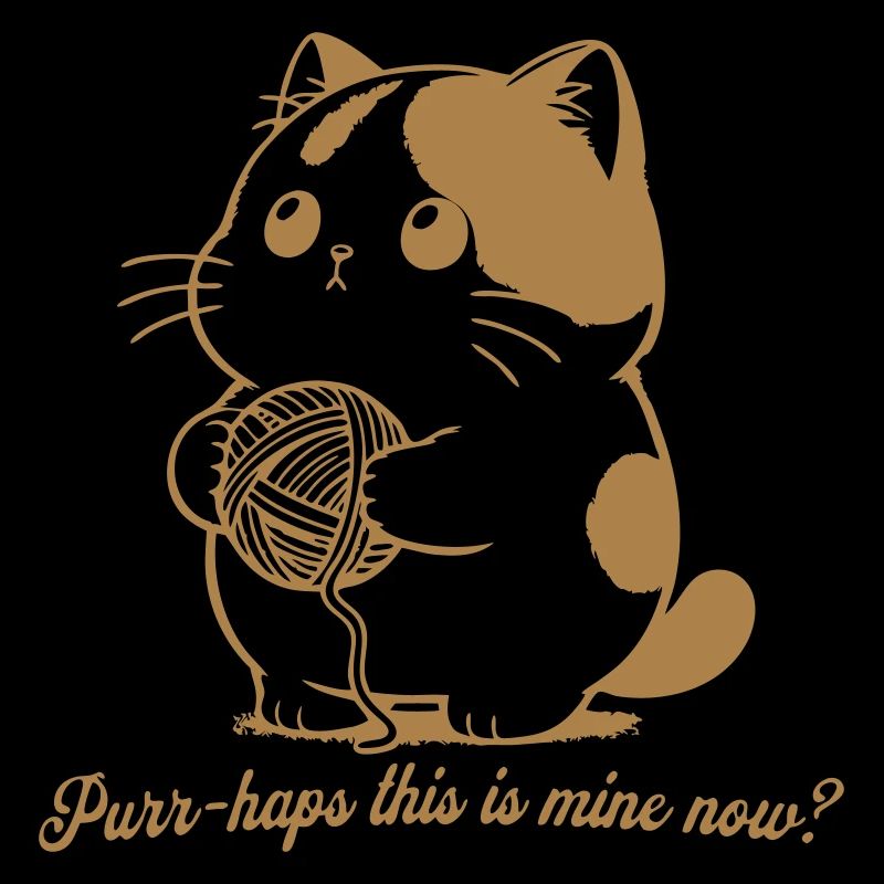 Chats drôles et conception d’écheveaux de fil