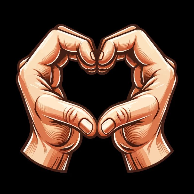 mains main coeur