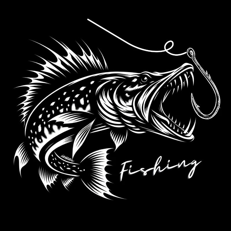 Pêche - Poisson - Pêche - avec hameçon