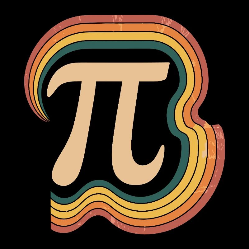 Conception rétro de symbole Pi pour Pi Tag