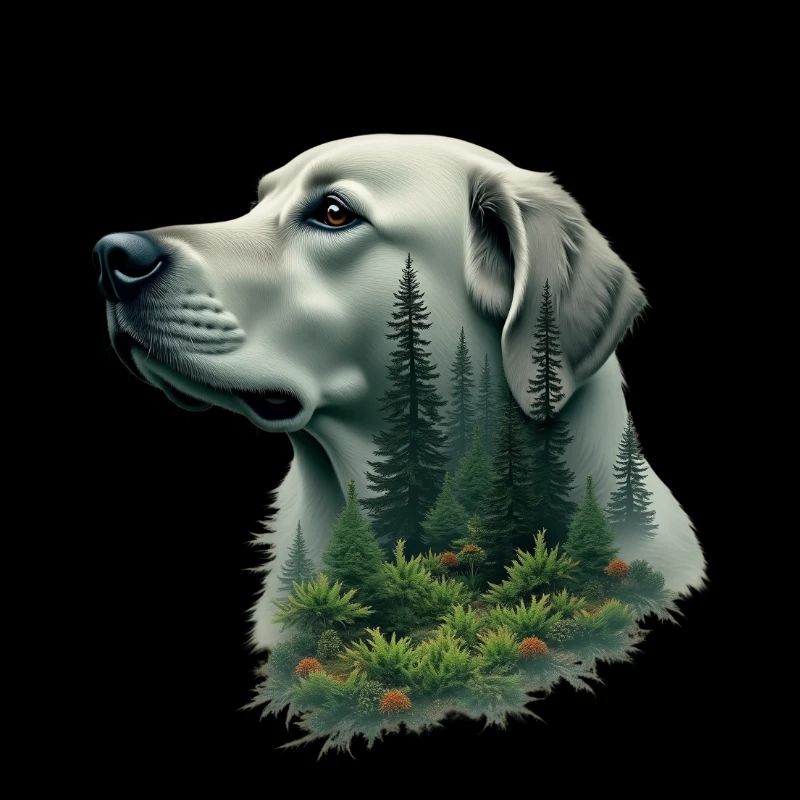 Golden Retriever Forest