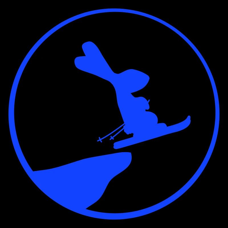 Bunny Moon Ski Bunny Jump Cliff Skiing Night