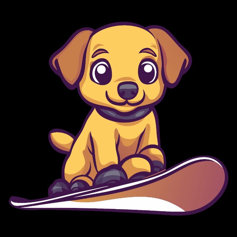 Snowboard Hunde Snowboarder