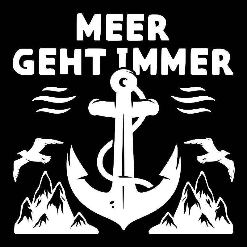 Meer Geht Immer Anker Nordsee Spruch Geschenk See