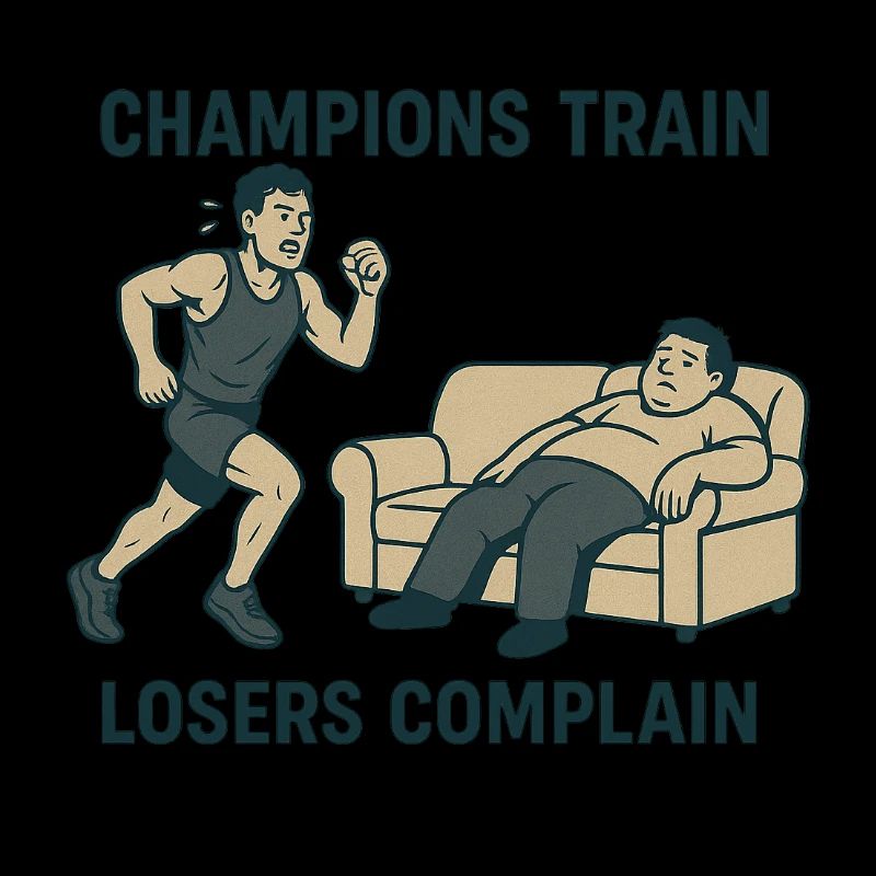Champions train, losers complain