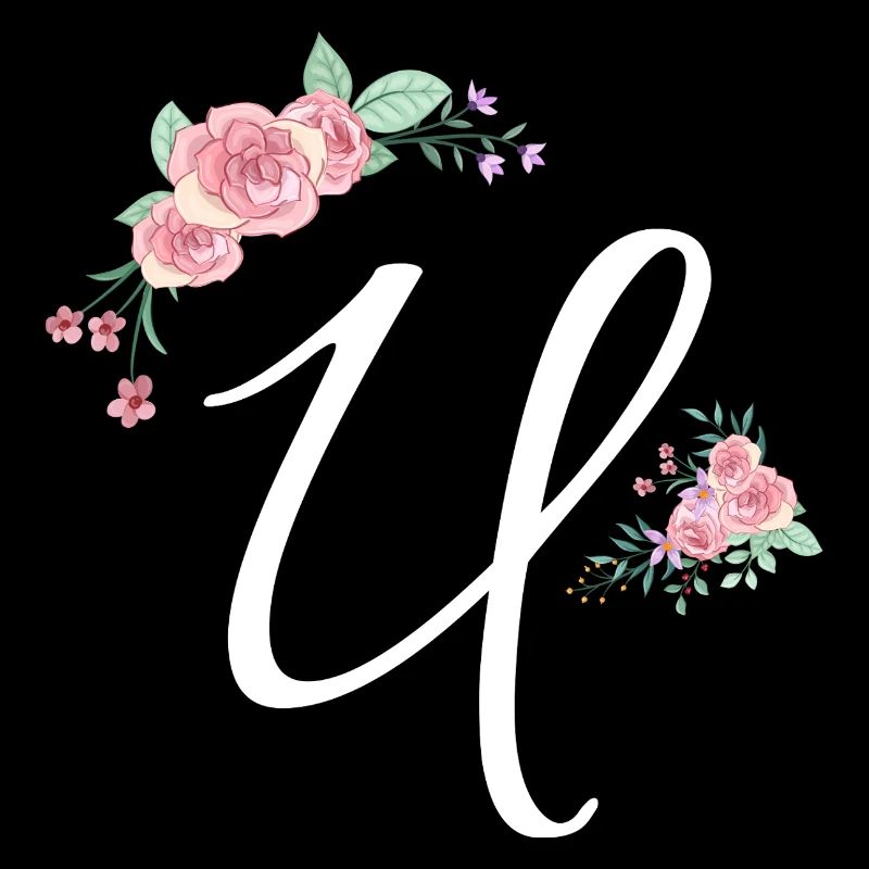 Buchstabe u Blumen