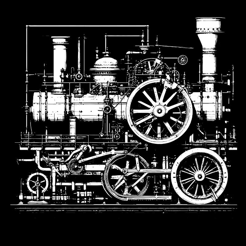Plan du moteur de la machine à vapeur