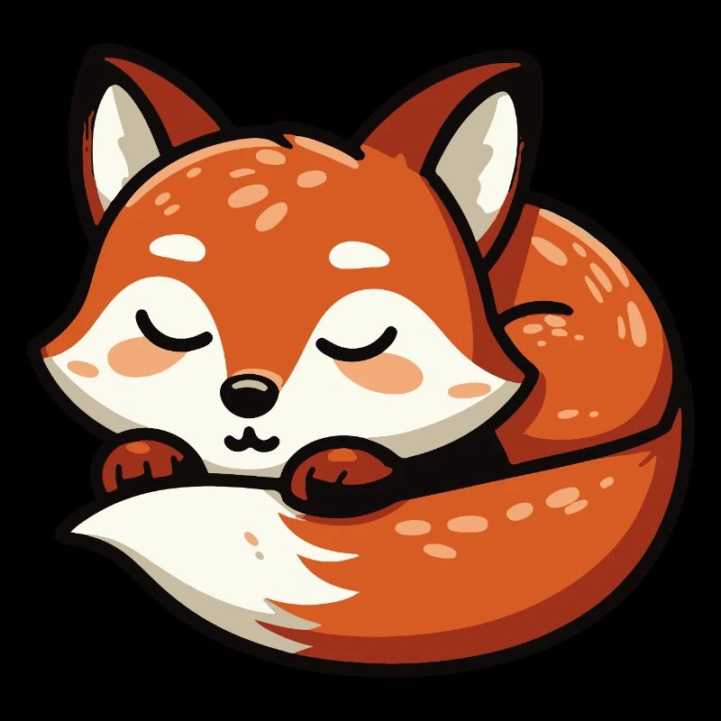 Cute sleeping fox, baby