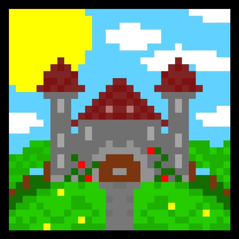 Small peaceful pixel castle.