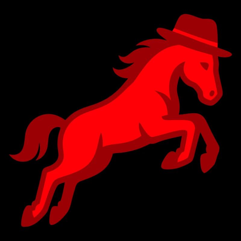 Prancing Horse with Hat Elegant Rider