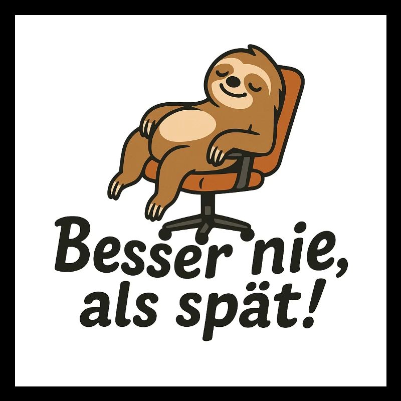 Besser nie, als spät!