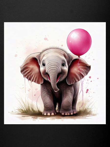 Elefant mit Luftballon
