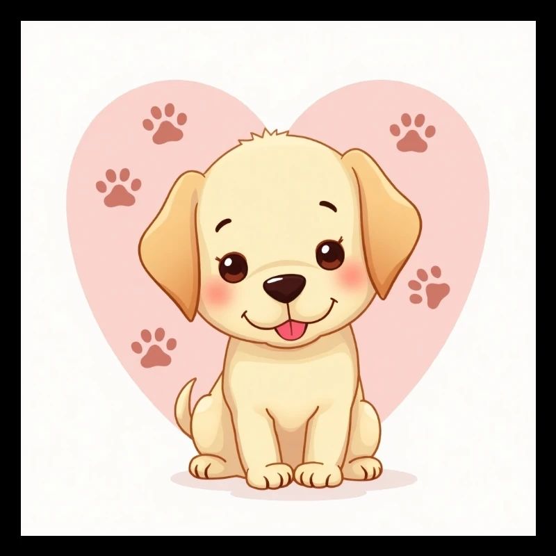 Flux Dev A whimsical pastelhued dog cute cartoon