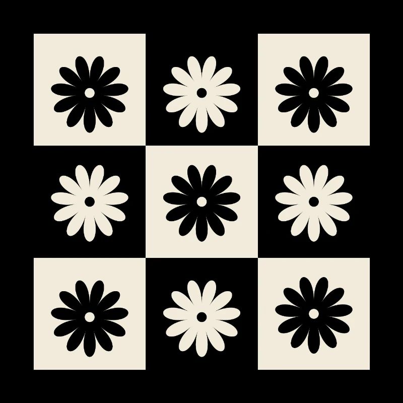 Fleurs minimalistes rétro