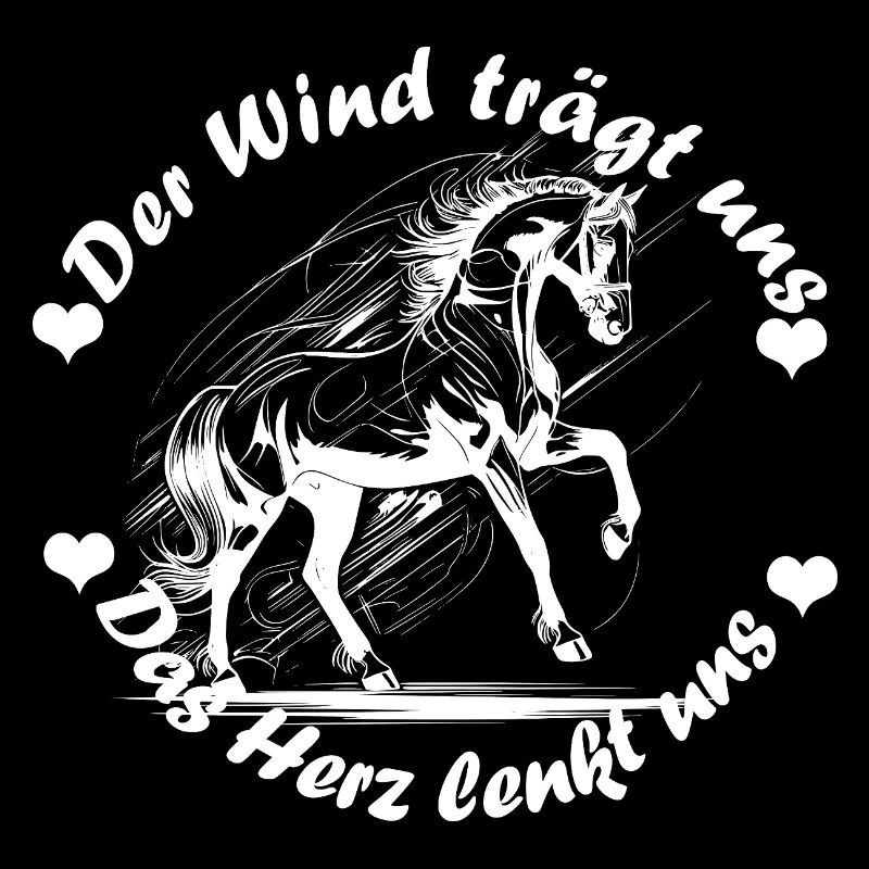 Der Wind trägt uns - Pferd (weiß)