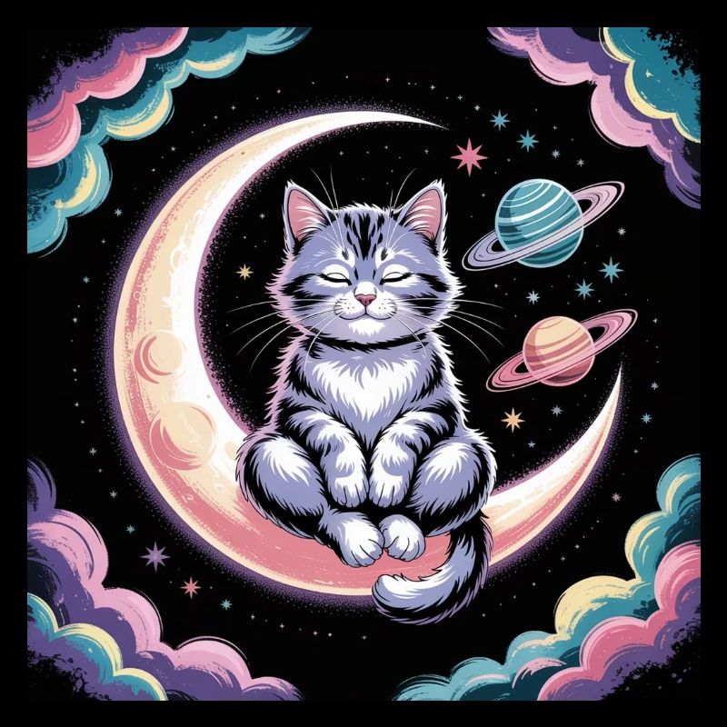 Moon Cat Among Planets