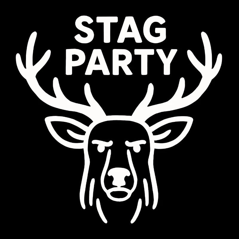 Stag Party – Graphique audacieux de cerf à bois de cerf