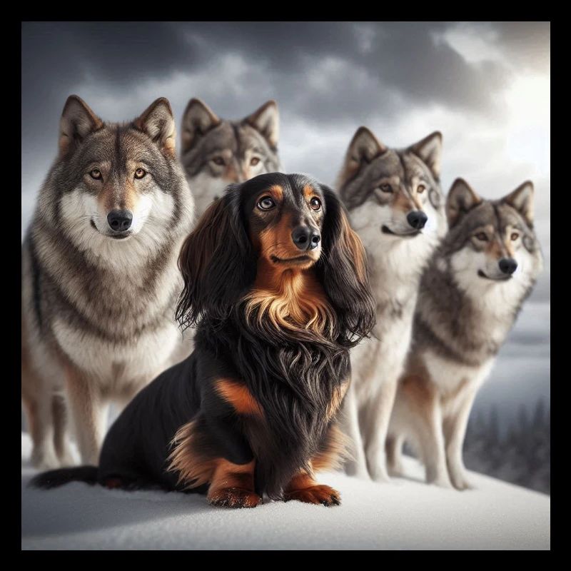 Pack leader dachshund