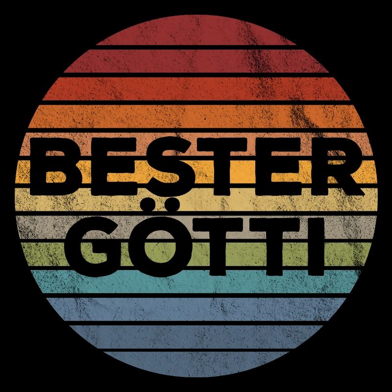 Retro Bester Götti Pate Patenonkel Geschenk