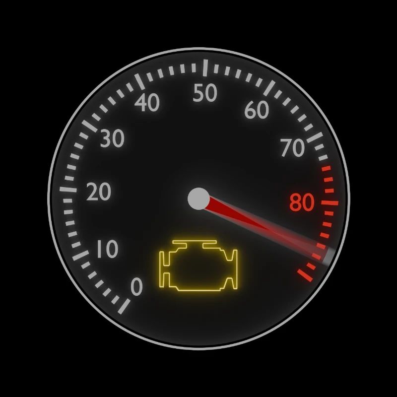 Overrevved, check engine light on.