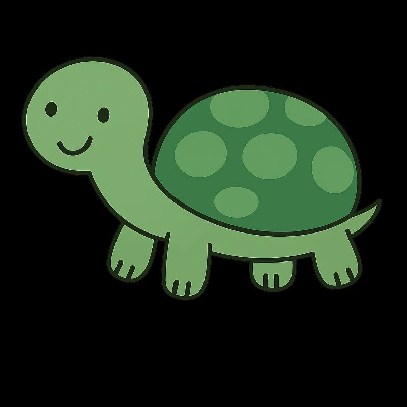cute green turtle