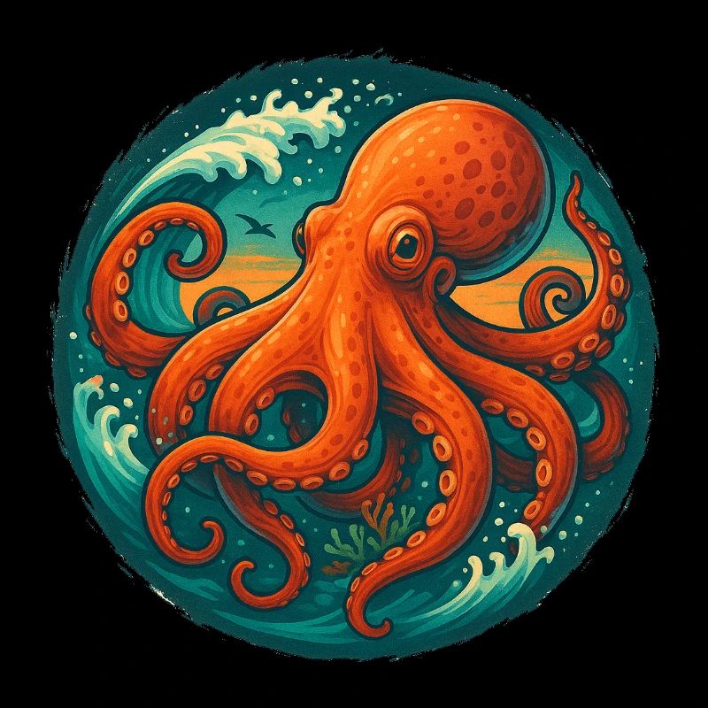 Danse des calamars dans la tempête