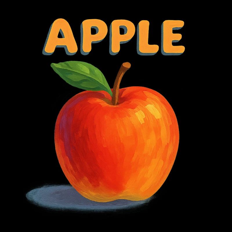 Illustration de pomme heureuse