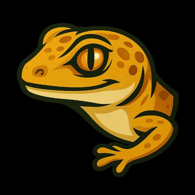 Salamander, Gecko, Eidechse in gelb