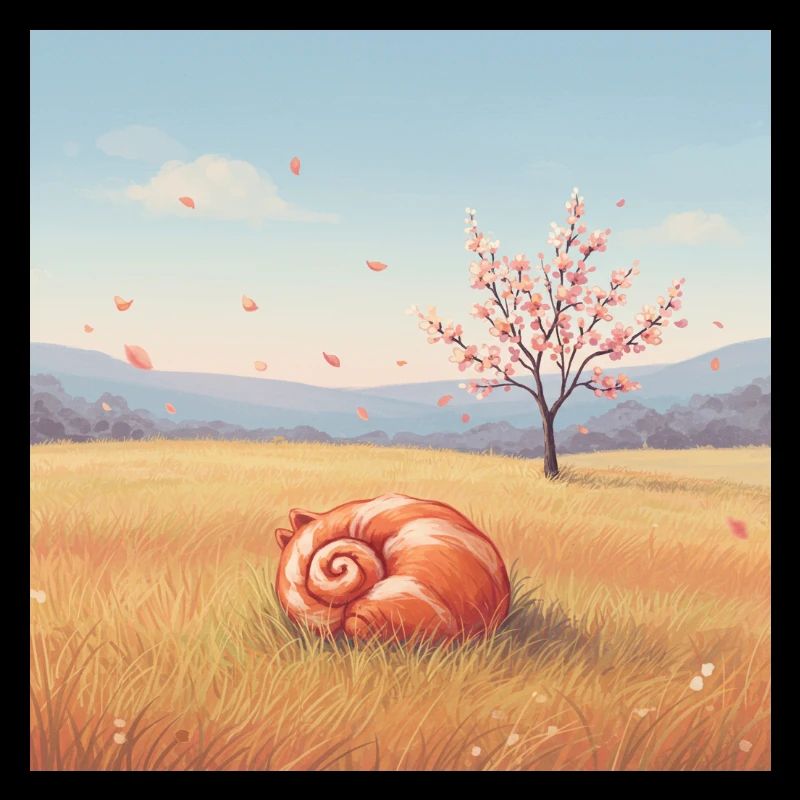 Traumlandschaft mit fliegendem Rochen