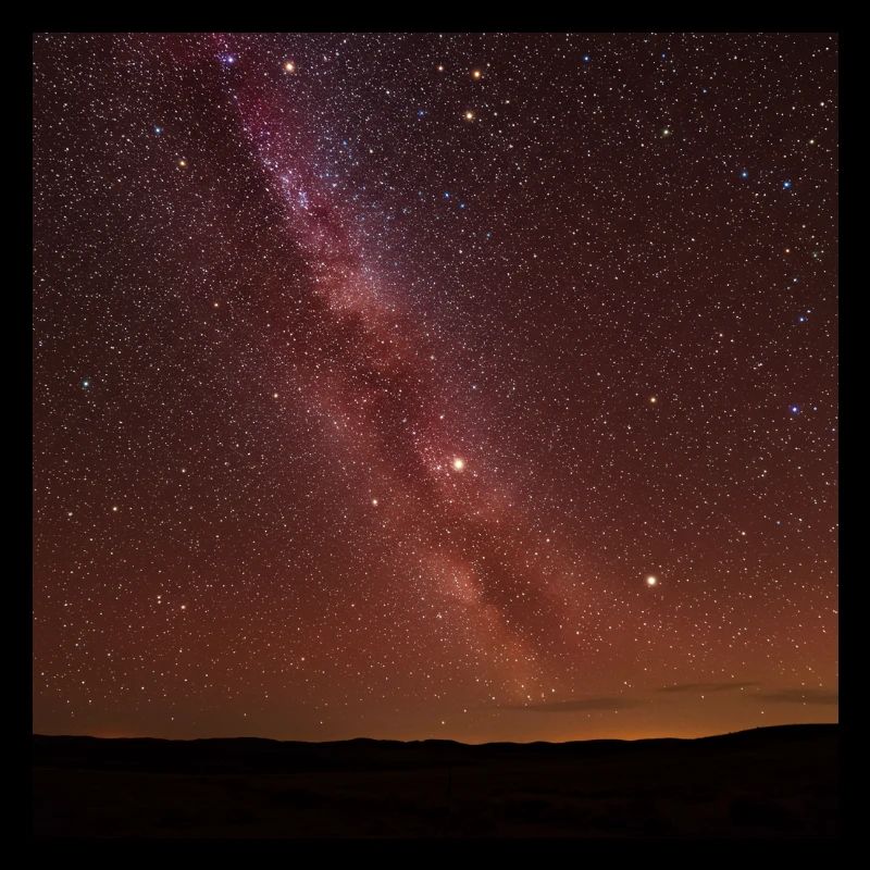 Starry sky comparison image