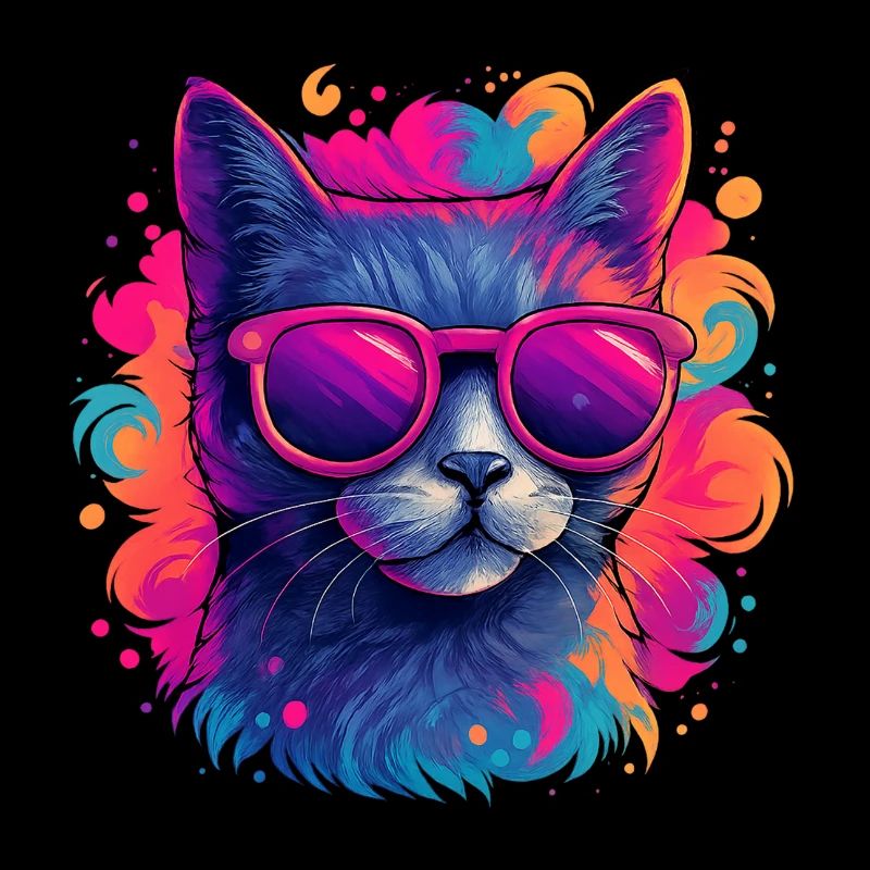 cat with glasses