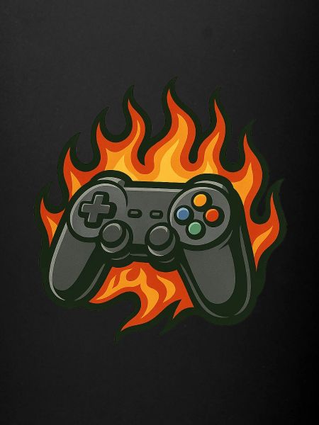 Flammes de la manette