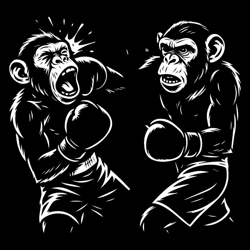 Monkeys Boxing KO