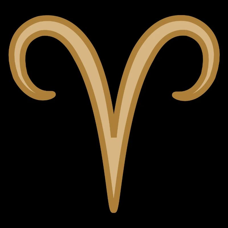 Widder Sternzeichen Symbol Zweifarbig Golden