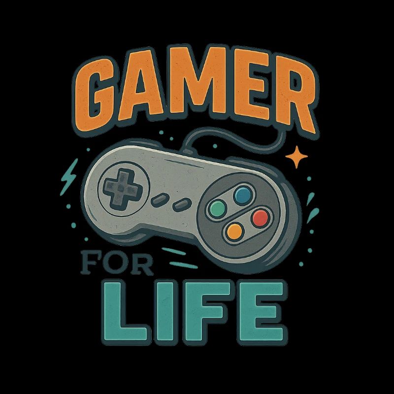 Gamer fürs Leben – Controller im Retro-Stil
