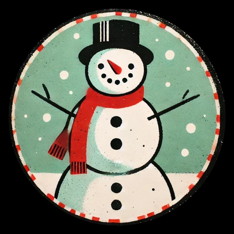 Schneemann Klassisches Winterspaß-Design