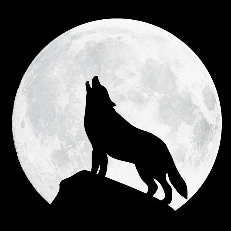 Loup hurlant / Lune