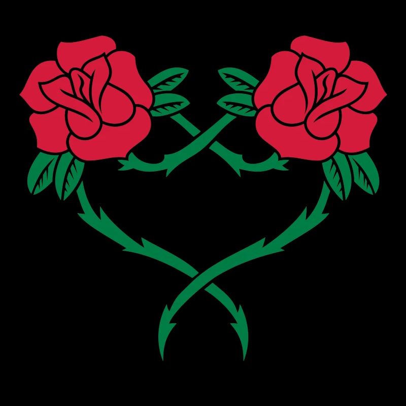 Rose Blumen-Herz-2 3c