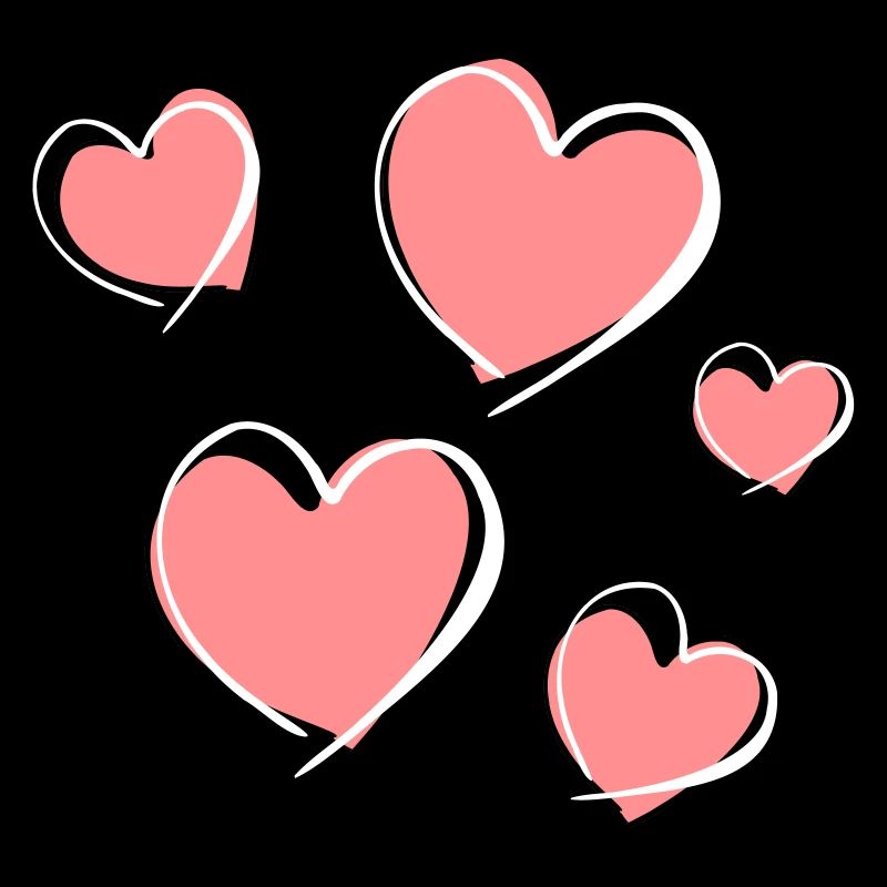 cinq cœurs - symbole d’amour