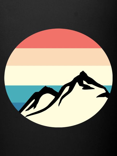 Mountains Retro Sunset
